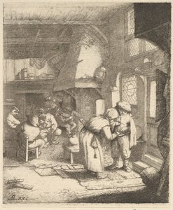 Számlát fizető paraszt, 1610-85. alkotó: Unbekannt