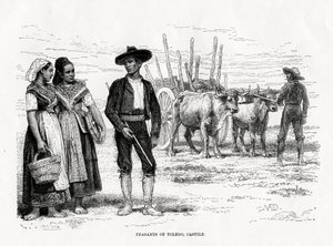 Toledo parasztjai, Castilla-La Mancha, Spanyolország, 1879 alkotó: Unbekannt