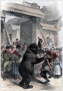 Előadó medve egy orosz faluban, 1877 alkotó: Unbekannt