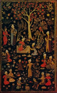 Perzsa papírmasé könyvborító, c1600 alkotó: Unbekannt