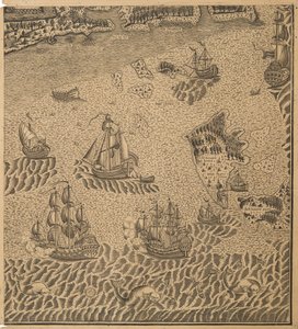 Nagy Péter flottája az Omega-öbölnél, 1707 körül alkotó: Unbekannt