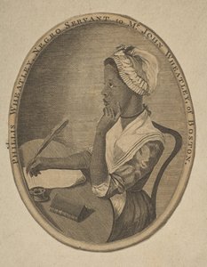 Phillis Wheatley, Mr. John Wheatley fekete szolgája Bostonból, kb. 1773. alkotó: Unbekannt