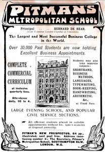 Pitmans Metropolitan School, 1906. alkotó: Unbekannt