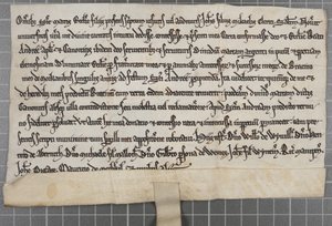Apró írás: Alapokmány, amely alamizsnát adományoz a Szent András apostol templomnak alkotó: Unbekannt