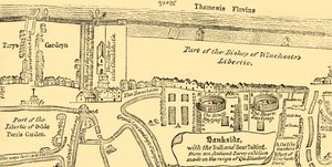 Bankside terve, a tizenhetedik század elején, 1878. alkotó: Unbekannt