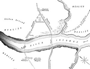 Az Intombe folyó katasztrófájának terve 1879. március 12., 1880. alkotó: Unbekannt