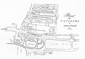 A pavilon és a szomszédos területek terve - 1803, 1939 alkotó: Unbekannt
