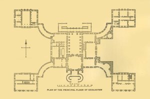 Kedleston főemeletének terve, 1925. alkotó: Unbekannt