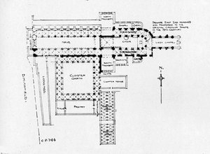 A londoni Nagy Szent Bertalan Egyház templomának terve, 1906 alkotó: Unbekannt