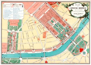Az egyetemes kiállítás terve, Párizs, 1889 alkotó: Unbekannt