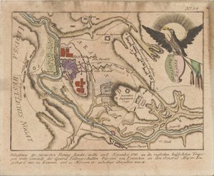 A török Bender erődítmény orosz hadsereg általi ostromának terve 1789 novemberében, 1789. alkotó: Unbekannt