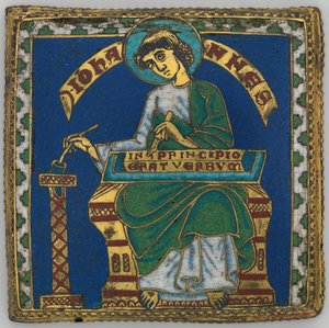 Emléktábla Szent János evangélistával, német, kb. 1175-1200. alkotó: Unbekannt