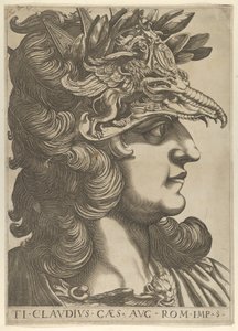 5. tábla: Tiberius Claudius profilban jobbra, a „Tizenkét Caesar”-ból, 1610-40. alkotó: Unbekannt
