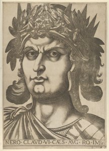 6. tábla: Néró kissé jobbra fordított fejjel, a „Tizenkét császár”-ból, 1610-40. alkotó: Unbekannt