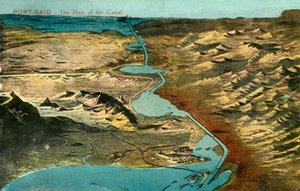 Port-Said – A csatorna terve, c1918-c1939. alkotó: Unbekannt