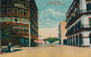 Port-Said. Rue de lEastern Exchange, c1900 alkotó: Unbekannt