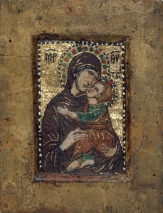 Hordozható ikon a szűz Eleousával, bizánci, 1300-as évek eleje. alkotó: Unbekannt