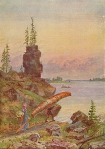 Portage és nyírfakéreg kenu, 1924 alkotó: Unbekannt