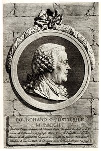 Burkhard Christoph von Munnich gróf portréja 1683-1767 alkotó: Unbekannt