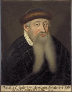 Johannes Gutenberg portréja, 17. század eleje. alkotó: Unbekannt