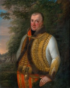 Portrait of Leopold Pálfy in a Landscape alkotó: Unbekannt