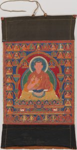 Munchen Sangye Rinchen, a Ngor kolostor nyolcadik apátjának portréja, 16. század vége. alkotó: Unbekannt