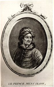 Alekszandr Danilovics Mensikov herceg portréja 1673-1729 alkotó: Unbekannt