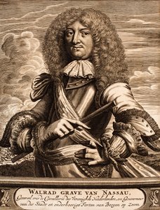 Walrad nassau-usingeni herceg portréja 1635-1702 Forrás: Háborús jelenet, 1675. alkotó: Unbekannt
