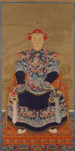 Qianlong császár portréja fiatal férfiként, 19. század. alkotó: Unbekannt