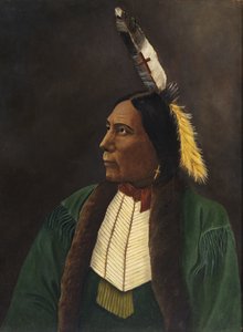 Egy amerikai indián portréja, kb. 1900. alkotó: Unbekannt