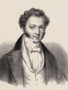 Ignaz Moscheles zongoraművész és zeneszerző portréja 1794-1870 , alkotó: Unbekannt