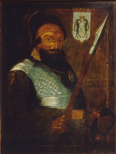 A kozák vezér, Szibéria hódító Jermak Timofejevics portréja -1585, 18. század eleje. alkotó: Unbekannt