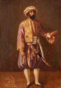 XV. Károly svéd király portréja török ruhában, 19. század közepe. alkotó: Unbekannt