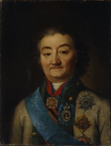 A flotta főparancsnokának portréja, Alekszej Grigorjevics Orlov cseszmai gróf 17371808, XVIII. század vége. alkotó: Unbekannt