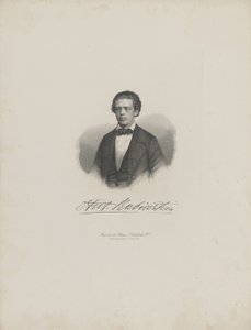 Anton Rubinstein zeneszerző portréja 1829-1894, c. 1850. alkotó: Unbekannt