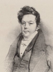 Auguste-Mathieu Panseron zeneszerző portréja 1796-1859, 1820. alkotó: Unbekannt