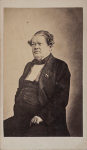 Auguste-Mathieu Panseron zeneszerző portréja 1796-1859, kb. 1855. alkotó: Unbekannt