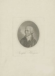 Joseph Haydn zeneszerző portréja 1732-1809, 1800-as évek. alkotó: Unbekannt