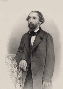 Julius Schulhoff zongoraművész és zeneszerző portréja 1825-1898, 1860. alkotó: Unbekannt