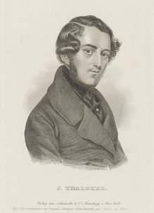 Thalberg Zsigmond zongoraművész és zeneszerző portréja 1812-1871, c. 1850. alkotó: Unbekannt