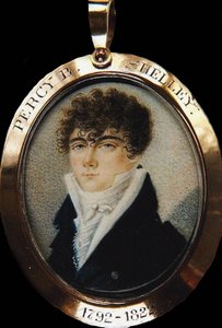 Percy Bysshe Shelley költő portréja 1792-1822, kb. 1825 alkotó: Unbekannt