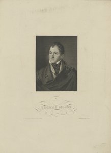 Thomas Moore költő portréja 1779-1852, 1830-as évek. alkotó: Unbekannt