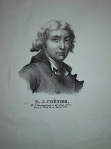 Marie-Joseph Chénier költő és drámaíró portréja 1764-1811 alkotó: Unbekannt
