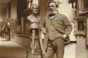 Alfred Boucher szobrászművész portréja 1850-1934, 1910-es évek. alkotó: Unbekannt