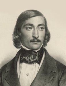 Delphin Alard hegedűművész és zeneszerző portréja 1815-1888, c. 1840. alkotó: Unbekannt