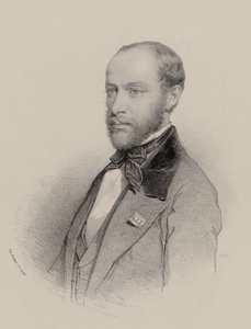 Henri Vieuxtemps hegedűművész és zeneszerző portréja 1820-1881, 1857. alkotó: Unbekannt