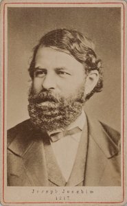 Joseph Joachim hegedűművész és zeneszerző portréja 1831-1907, 1870-es évek. alkotó: Unbekannt