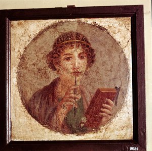 Portréfestmény Sapphoról, Pompeii, Olaszország alkotó: Unbekannt