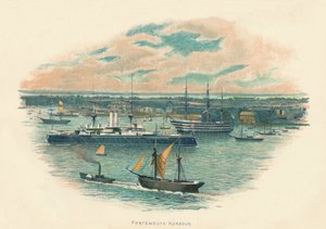 Portsmouth kikötője, 1890 alkotó: Unbekannt