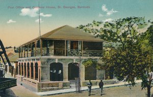 Postahivatal és vámház, St. Georges, Bermuda, XX. század eleje. alkotó: Unbekannt